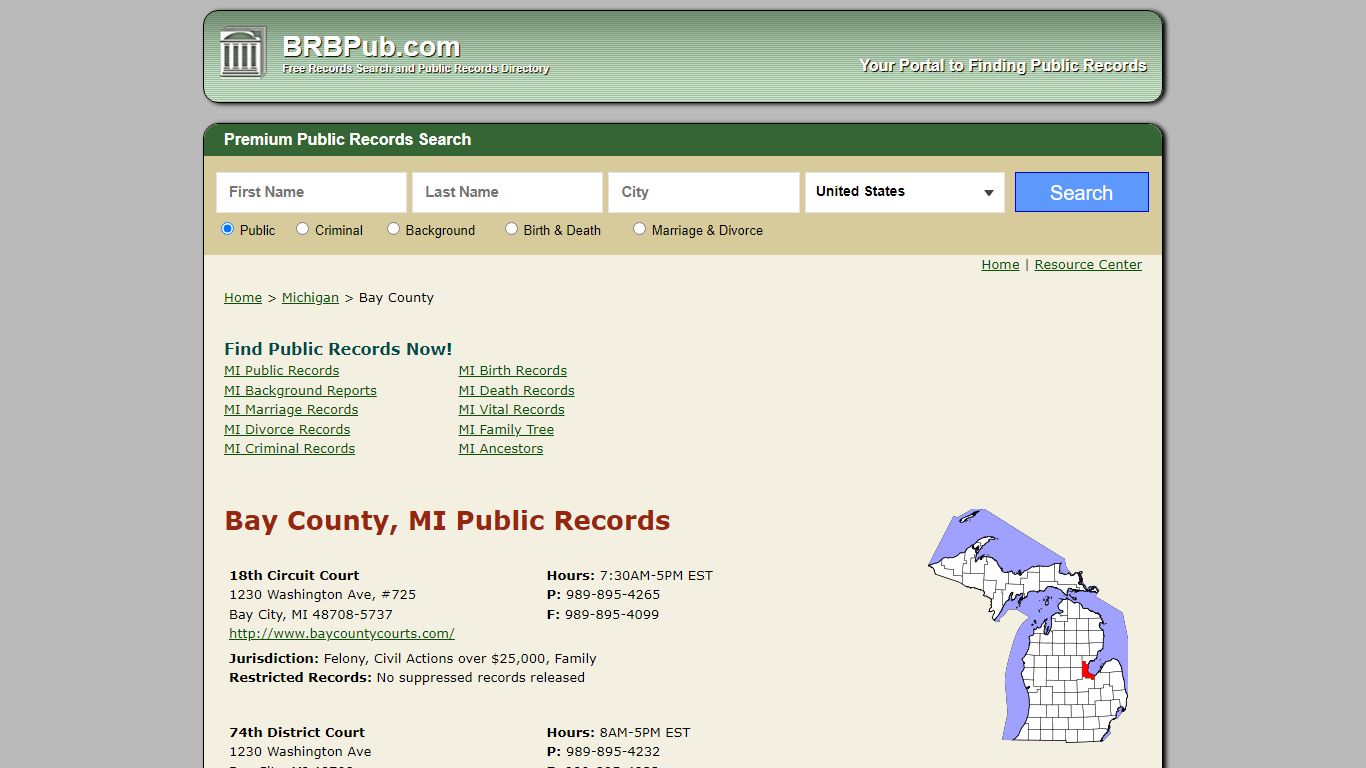 Bay County Public Records | Search Michigan Government ...